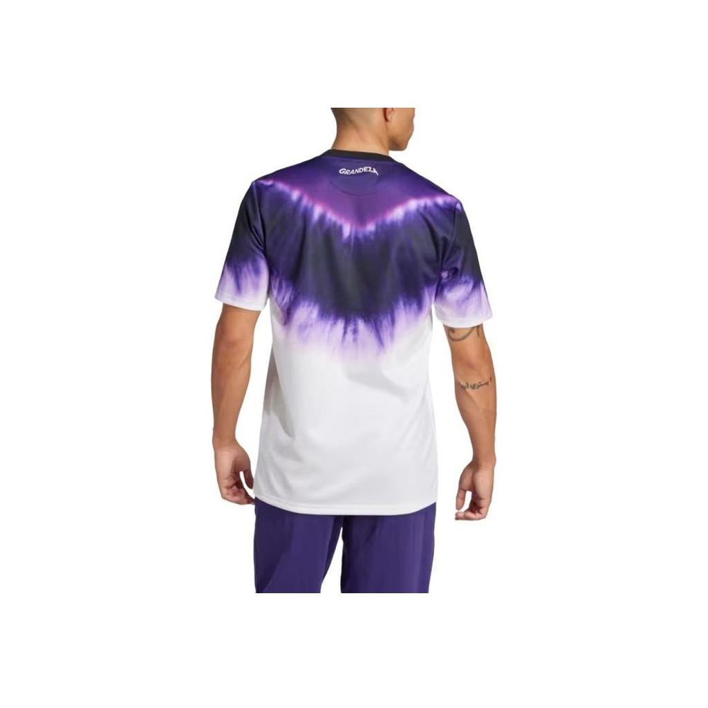 adidas Originals FW24 Série Maillot CNY Réel T-shirt Confortable Simple Doux à Manches Courtes Homme Hauts Violet Blanc JF2590