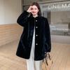 Winter new environmentally friendly fur coat women's fur integrated mink velvet stand-up collar thickened fur temperament coat