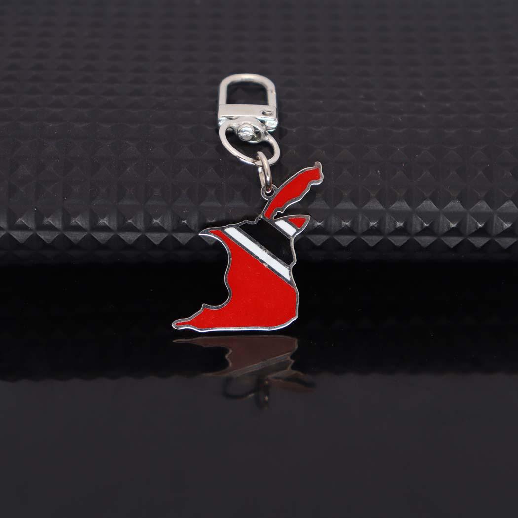 

Trinidad and Tobago Drip Oil Keychain: Ethnic Style Accessory for Men and Women срібний