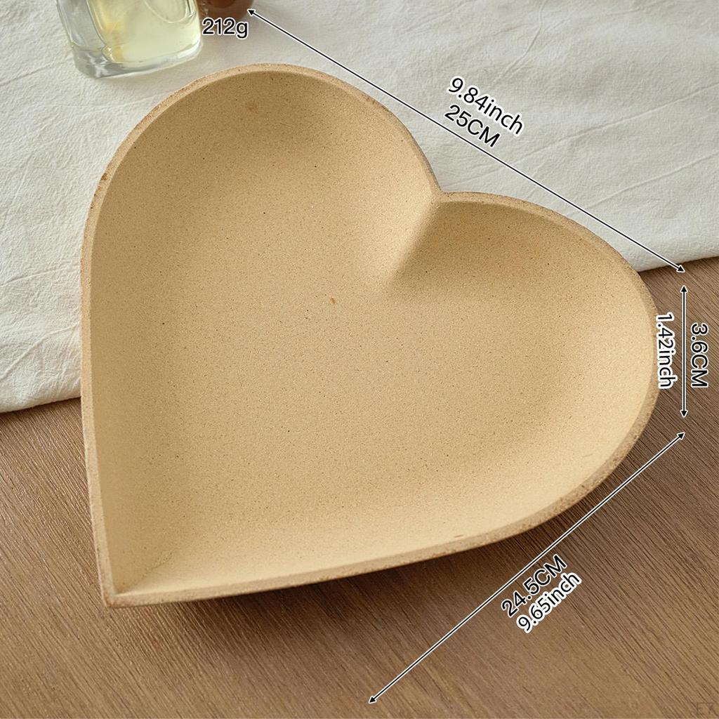 Dekorative Holzschale in Herzform Parfüm Schmuckhalter Mittelstück Schminktisch Serviertablett für Couchtisch