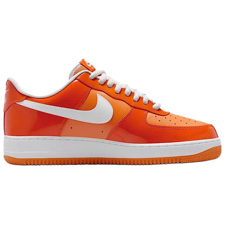 Nike Air Force 1 Low '07 Orange White Patent Sneakers HV9405-800