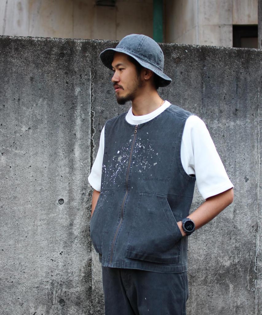 Snow Peak Sulfur Dyed Fade Painted Vest Outerwear Vest CHARCOAL M VT-26SU004 Mid-layer Men's Women's