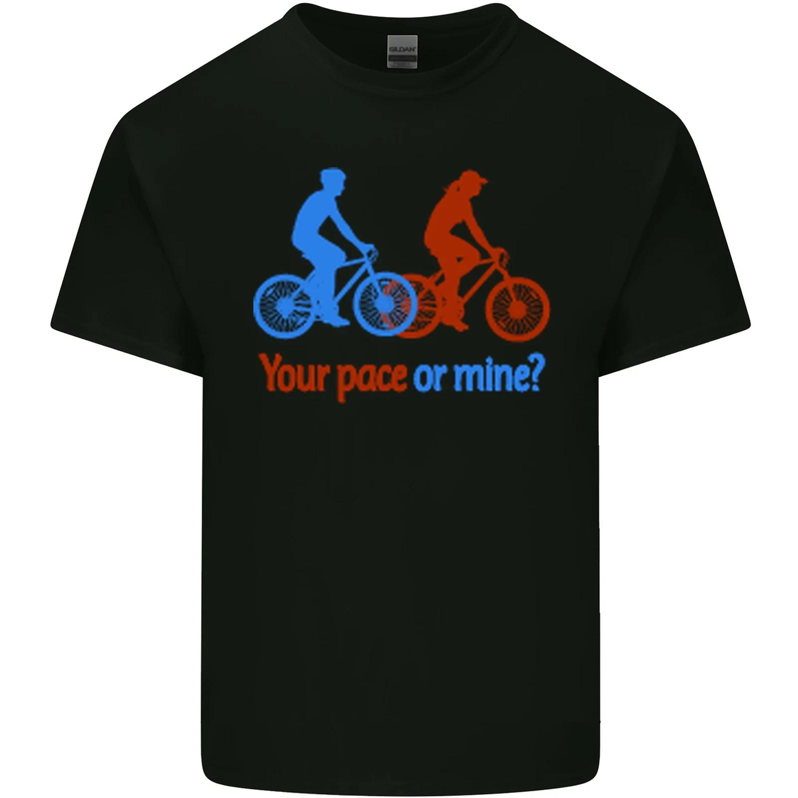 Your Pace or Mine Funny Cycling Cyclist Kids T-Shirt Childrens S