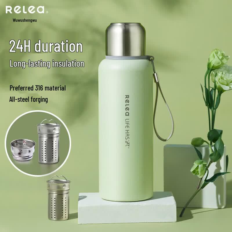 RELEA 316 Stainless Steel Large Capacity Vacuum Flask with Tea Infuser