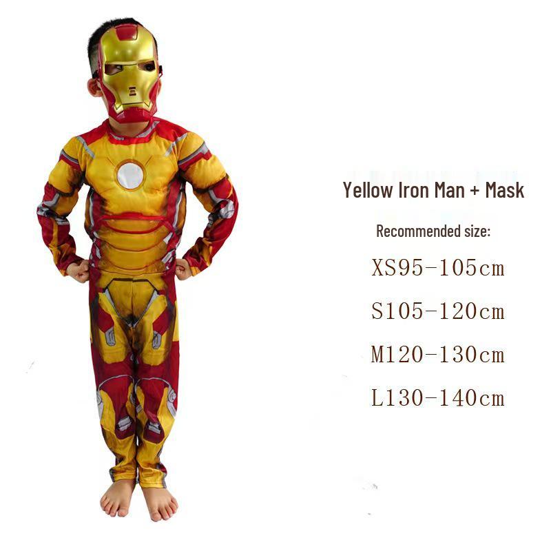 Kids' Muscle Costume: Halloween Heroes – Iron Man, Captain America, Thor, Hulk, Optimus Prime, and Spider-Man