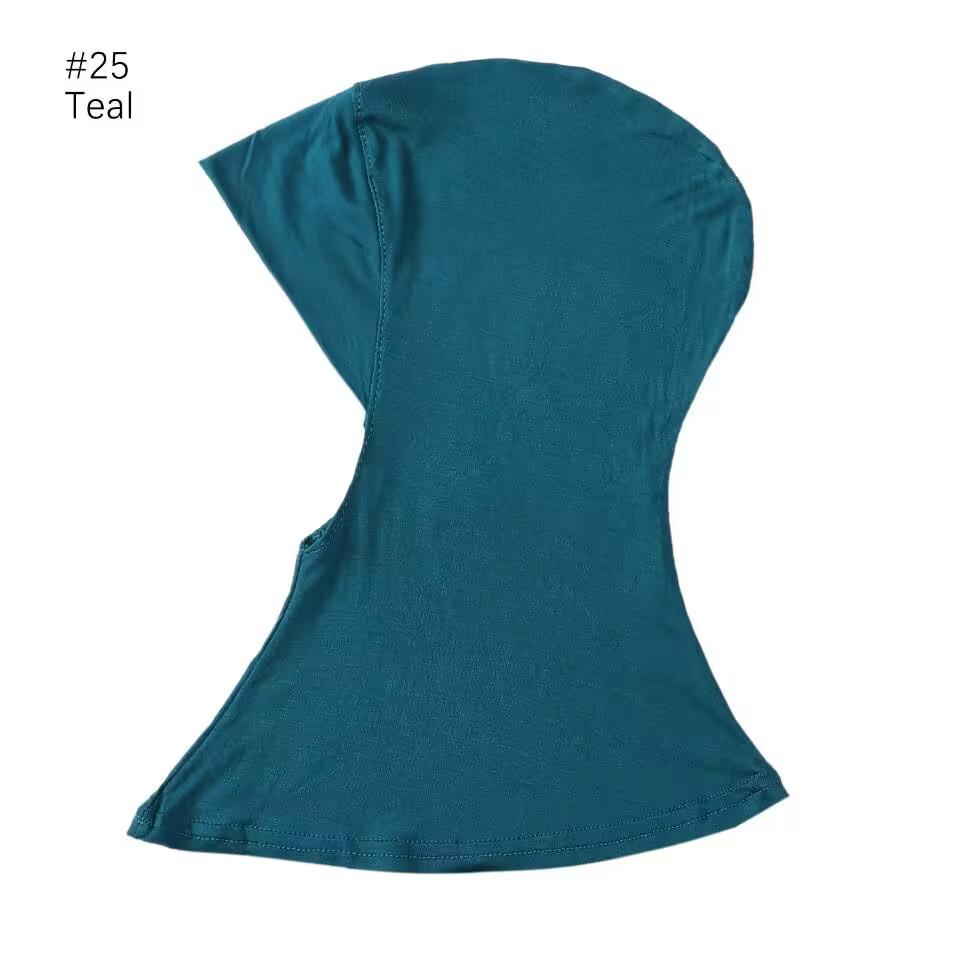 Classic Practical Muslim Hijab Inners Stretchable Jersey Cotton Tube Cap Shawl Bottom Women Headscarf Bonnet 28 Colors One Size
