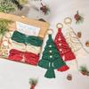 3 Stück Weihnachtsbaum DIY Makramee-Set, Weihnachts-Makramee Gewebter Boho-Weihnachtsbaum Dekorative Hängende Ornamente Sets für Anfänger
