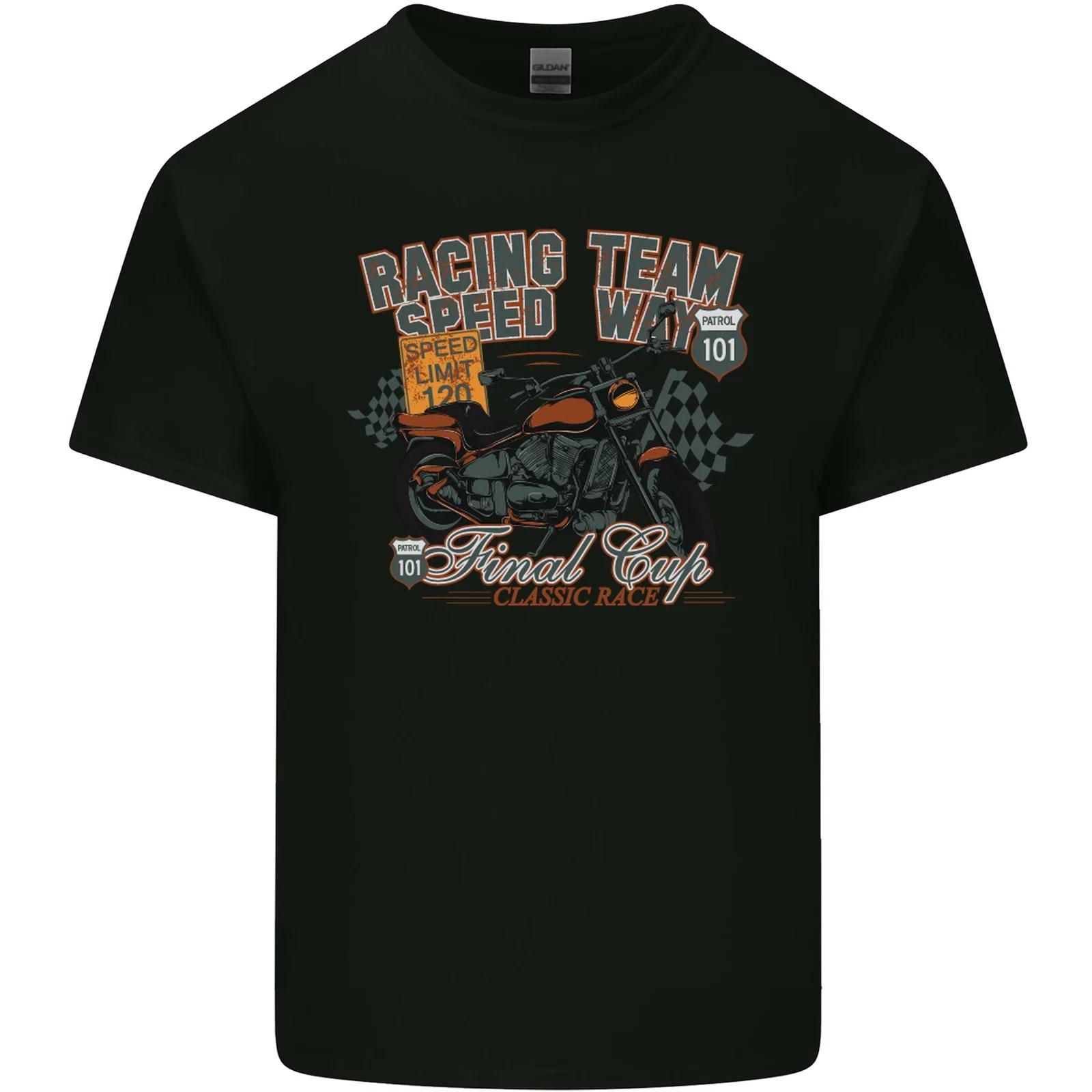 Speed Way Motorcycle Motorbike Biker Kids T-Shirt Childrens S