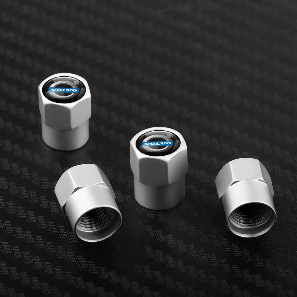 4 Stück 3D-Aluminiumlegierung Auto Rad Reifen Luftventil Staubkappen Felgenzubehör Für Volvo Rdesign XC60 XC90 V40 V50 V60 Xc70 S40 S60