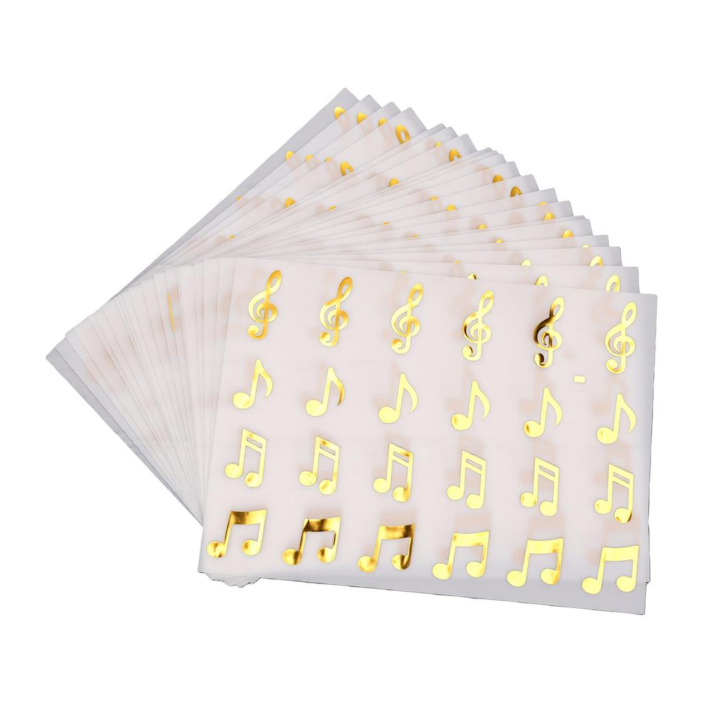 540 Pcs Music Note Sticker Glitter Self Adhesive Music Symbols Teacher Reward Stickers