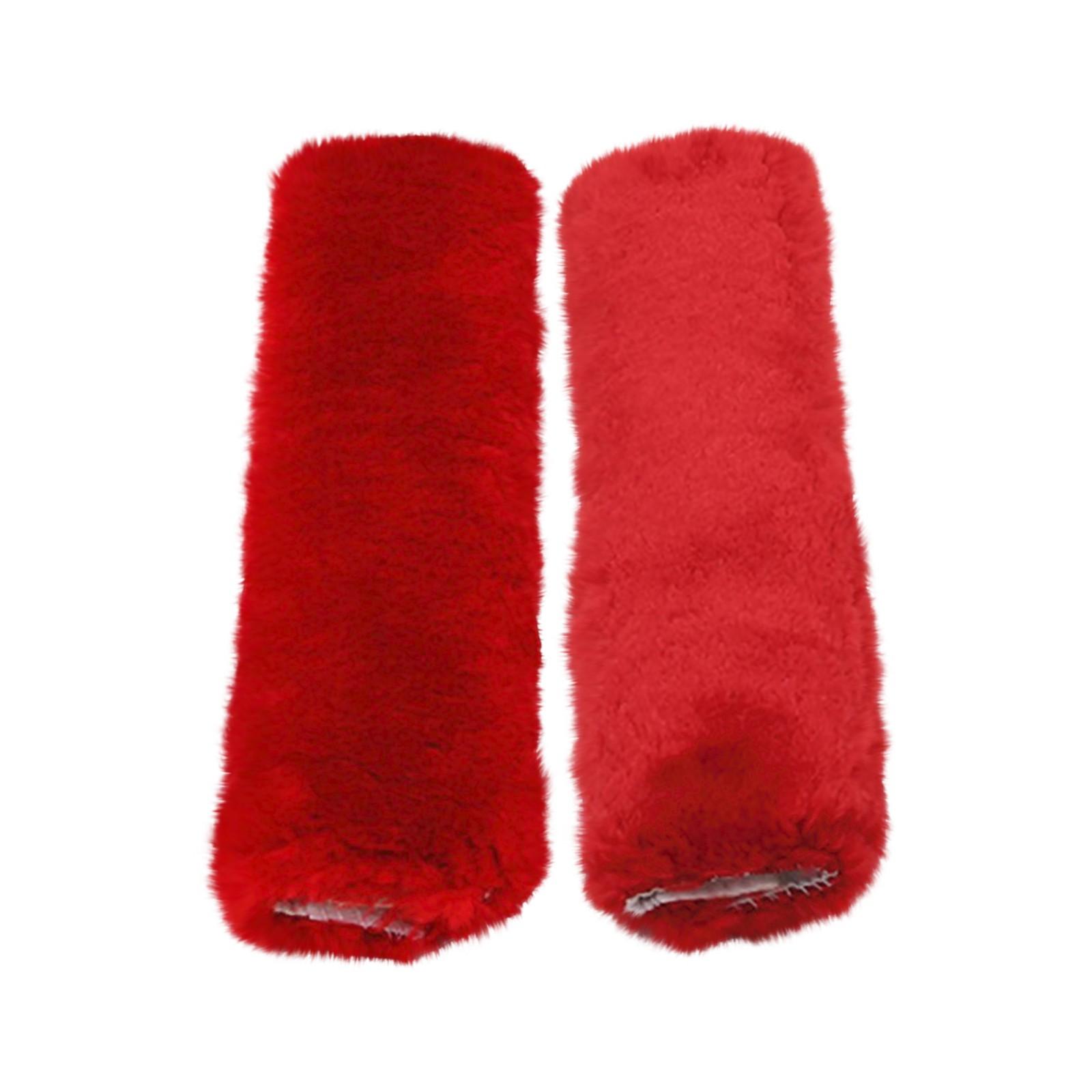 

Чехол на ремень безопасности, наплечный ремень, мягкий плюш, комплект из 2 предметов One Size красный