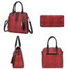 Fashion Women's Bags, New Mother and Child Bags, Four-piece Women's Handbags, Striped Retro Oblique Span Shoulder Bags