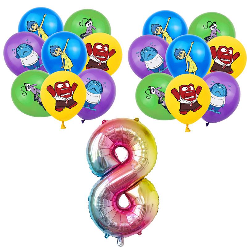 Inside Out 2 Decorațiuni Petrecere de Ziua de Naștere Temă Desen Animat Kit Veselă Baloane Bucurie Tristețe Accesorii Copii Băiat Fată Cadou Jucării