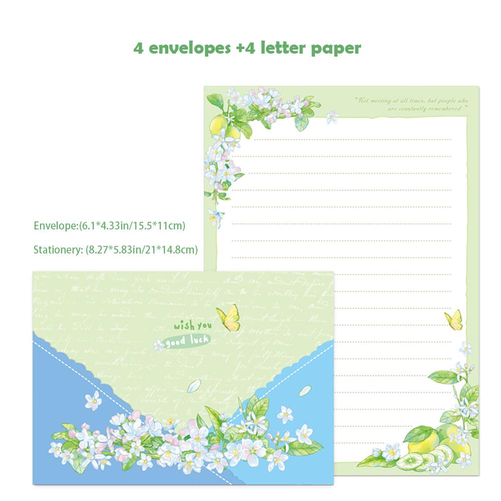 

Envelope Letter Set Lemon Early Summer Handwritten Letter Art Confession Love Letter Blessing Message Letter Envelope зелёный