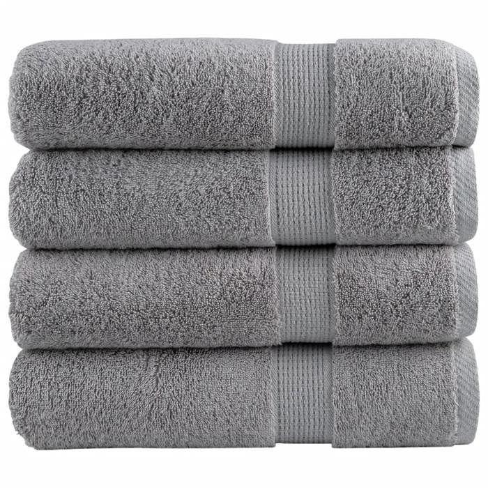 VidaXL Serviettes de Douche de Qualité Supérieure 4 pcs, Draps de Bain, Serviettes d'Invité, Serviettes de Salle de Bain 137309