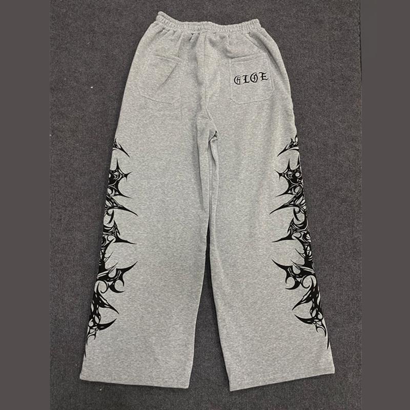 Evropské a americké Y2K ležérní kalhoty s potiskem pro muže a ženy