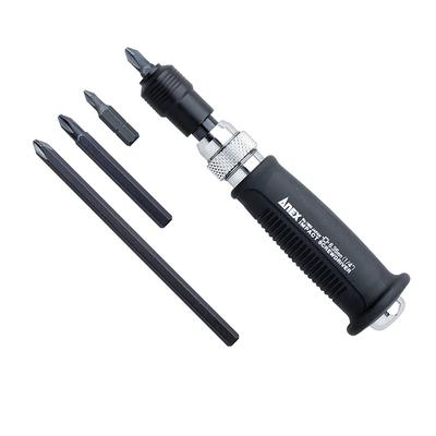 ANEX Mini Impact Turns Stuck for DIY Faucet Dashboard and Motorcycles Driver, 6.35mm Drive, 4-Bit Set, No. 1903-S [Easily Screws] Replacement,