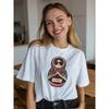 New Printed T-shirt Western Style New Fashion Casual Loose Print Short sleeve Cotton T-shirt Top