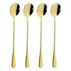 Handled Long 4pcs Stainless 192cm Steel Ice Cream Dessert Tea Spoon Colorful Coffee Spoon Dinnerware Flatware Kitchen Tools