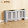 Slatted Radiator Cover Painted Cabinet With Line Grill Design 172L * 19W * 81H Cm Grey