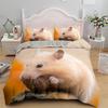 3D Guinea Pig Duvet Cover King Queen Lovely Hamster Bedding Set For Kids Boy Girl Animal Pet Mouse 2/3pcs Polyester Quilt Cover