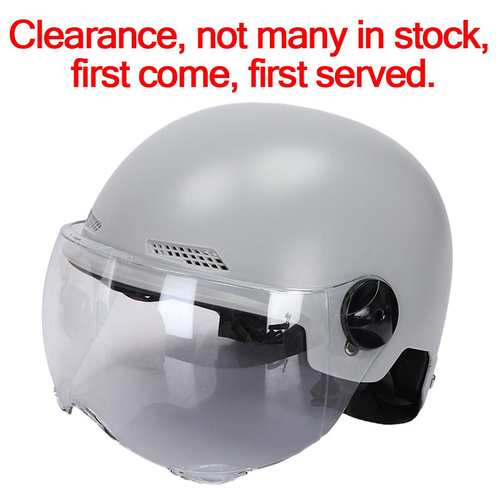 Men Motorcycle Helmet,Woman Electric Motor Car Scooter Bike Open Face Half Helmet,Anti-UV Safety Hat Bicycle Cap with Goggles