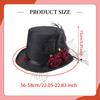 Top Hat Costume Artificial Rose Flower Feather for Carnival
