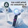 Handheld Ice Cooling Fan With Type C Rechargeable And Adjustable Speed For Outdoor Use