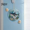 Marine Life Hanging Ornaments Ocean Theme Pearl Art Ornament, 2D Flat Acrylic Coastal Unique Gifts for Lovers Sea Suncatcher, Beaded Pattern