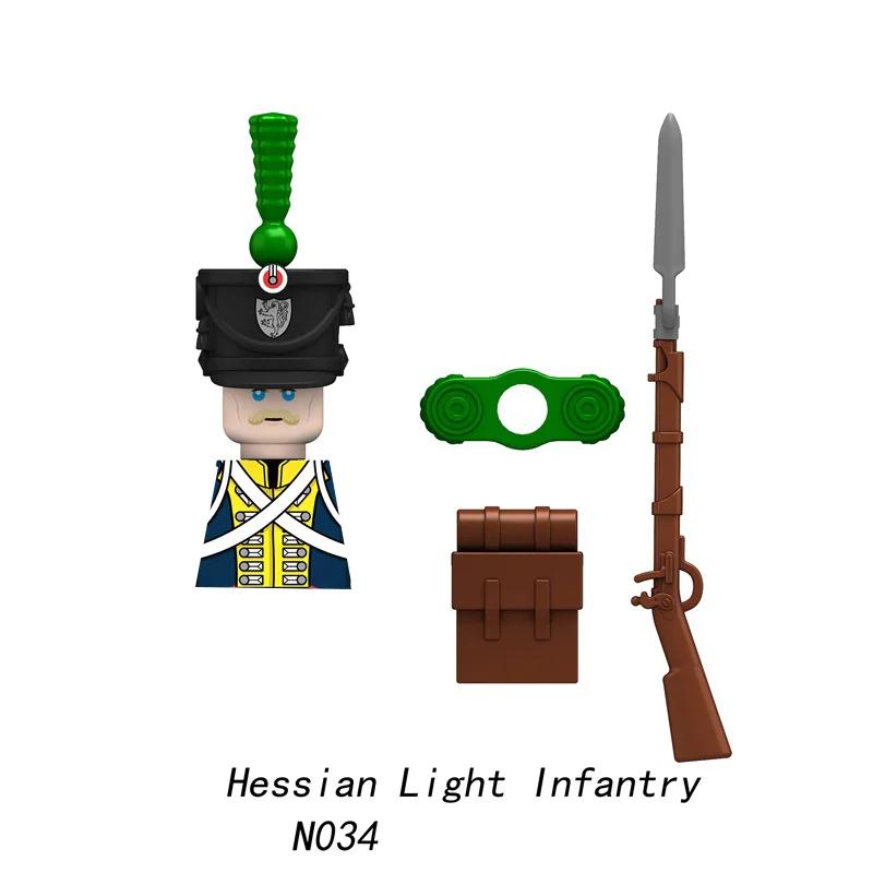 Napoleonic Wars Military Soldiers Building Blocks British France Prussia Cavalry Army Russian Infantry Figures Bricks Kids Toys