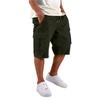 Men's Elastic Waist Cargo Shorts Adjustable Belt Multiple Pockets Casual Style Suitable for Hiking Worksite Summer Wear