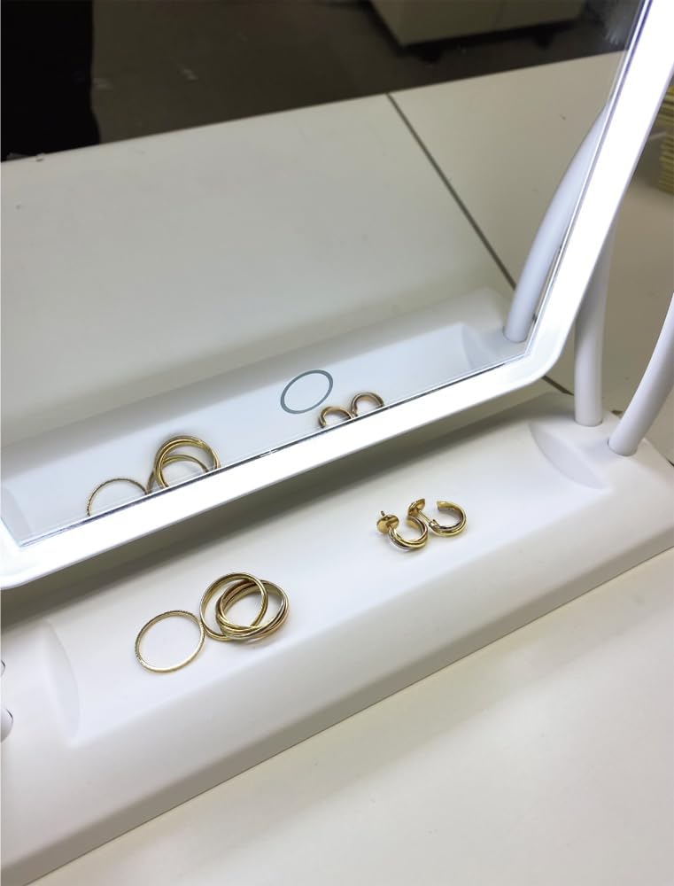 Trade One 30820 Tabletop Makeup Touch Brightness Angle LED Light Up Tabletop Mirror Mirror, Mirror, Lighted, Type, Adjustment, Adjustment, (Battery