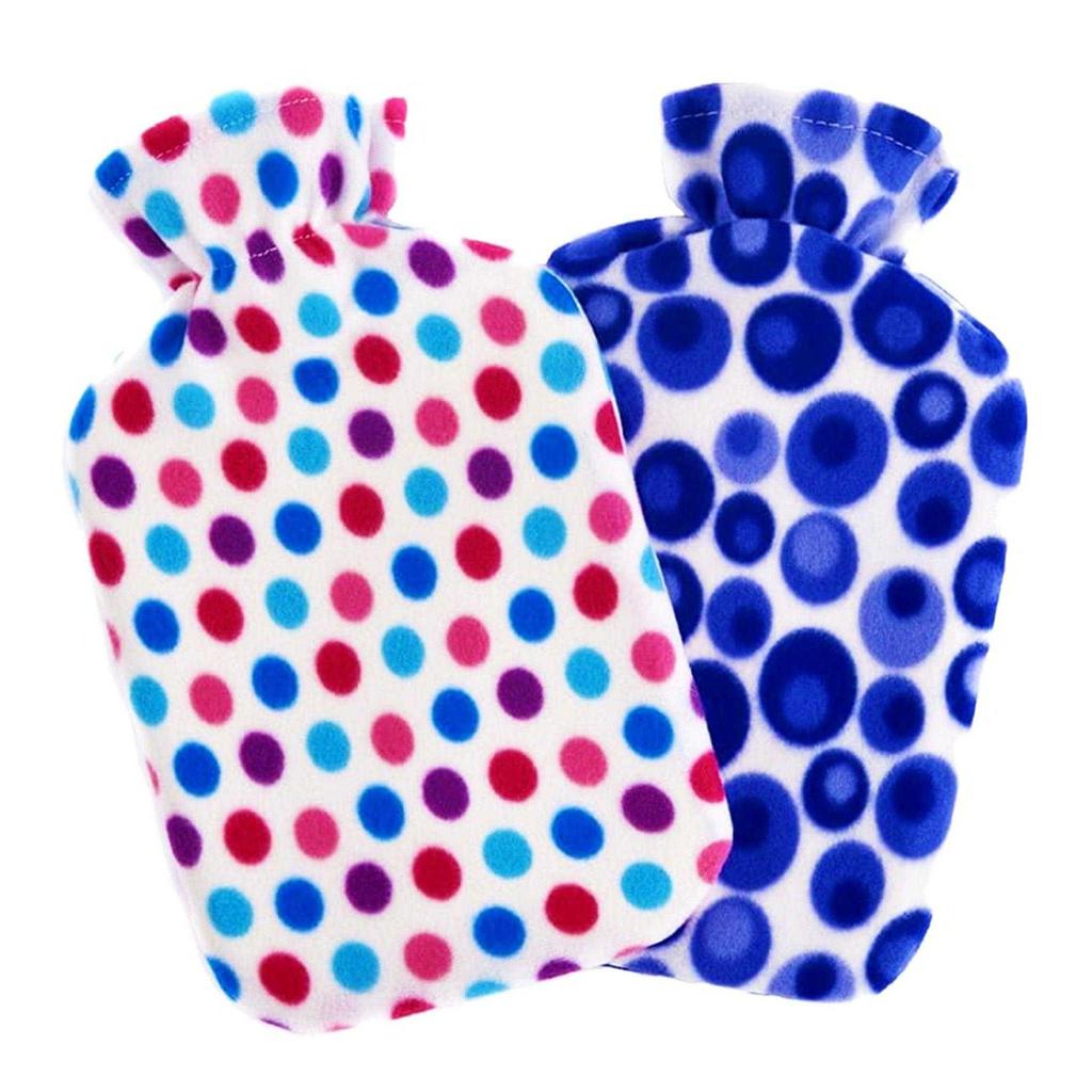 K Collection Dotted 2L Hot Water Bottle And Cover (Pack of 2)