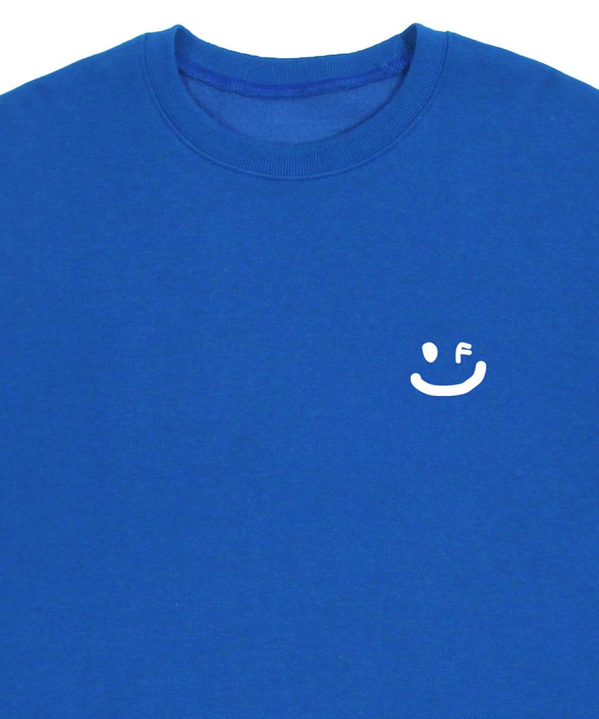 GRAVER [Unisex] Small Drawing Smile Sweatshirt_Cobalt Blue