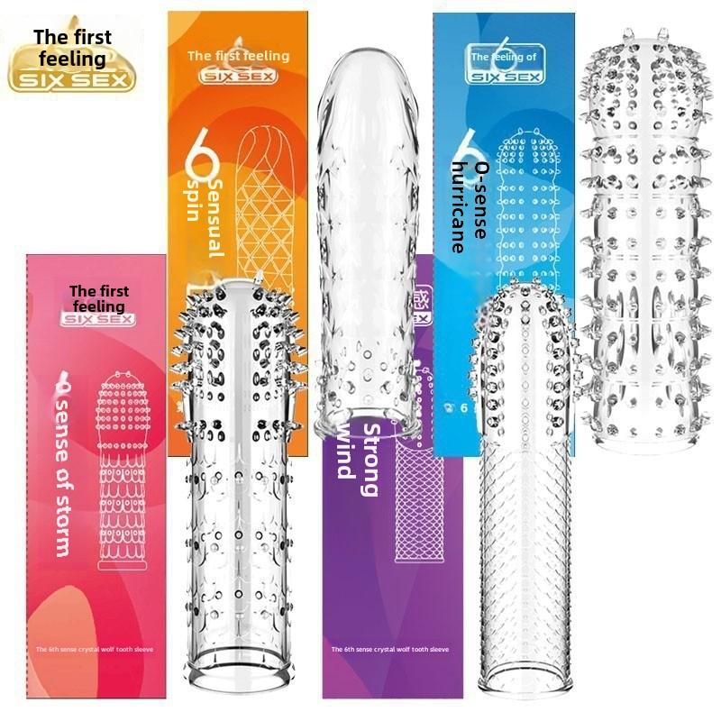 The 6th Sense Wind Series Hurricane Cyclone Strong Wind Storm Crystal Wolf Teeth Condom Erotic Condom Adult Sex Products