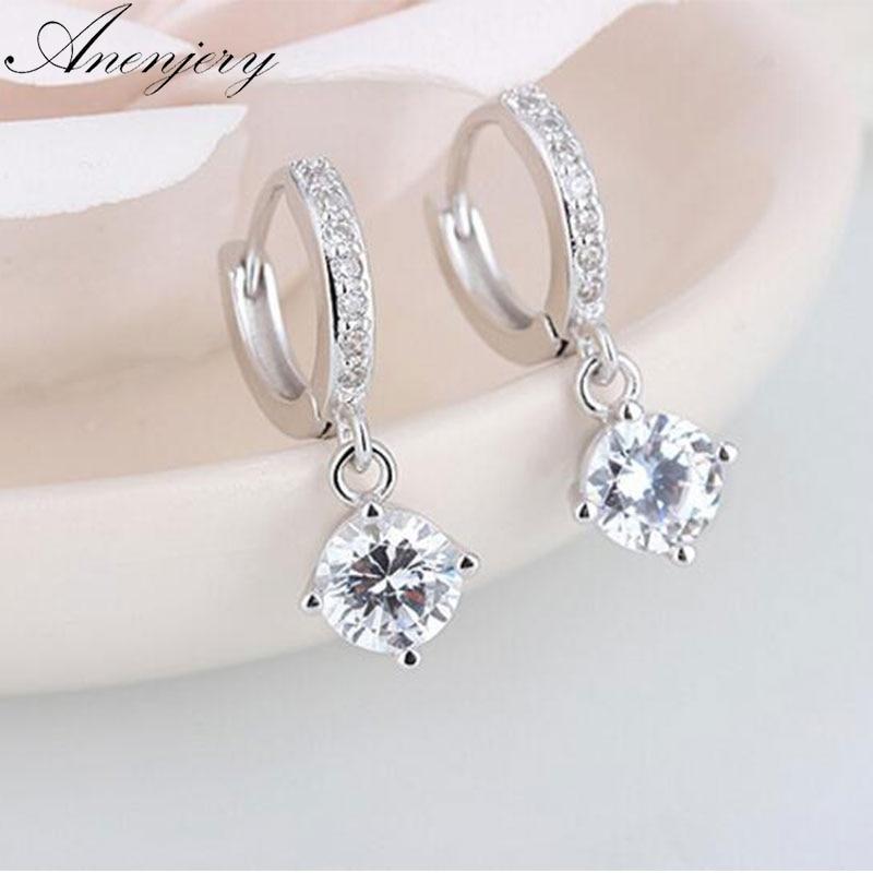 

Серьги из стерлингового серебра 925 пробы с подвесками из циркония в виде четырех когтей и мозаики для женщин Oorbellen Brincos Pendientes S-E401