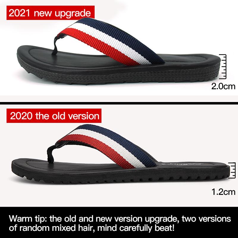 Fashion Flip Flops Men 2024 Summer Leather Slippers Outdoor Casual Male Breathable Sandals Fashion Lightweight Beach Big Size Flat Shoes