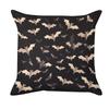 Halloween Decorative Pillow Cover Bat Pattern Square Throw Pillow Case Home Decor 45x45cm Soft Fabric Cushion Cover for Sofa Bed