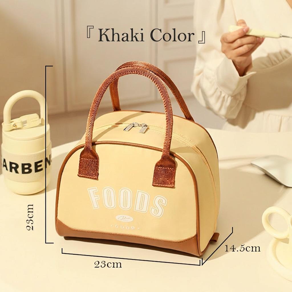 

Oxford Cloth Lunch Bag Water-Repellent Thermal Lunch Tote Portable Lunch Bag Oil-Resistant For Daily Shopping Students Food хаки