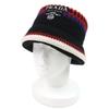 Great PRADA Hat Logo Padded Bucket Hat Black White Red Blue Wool Women M 1HC248 Used