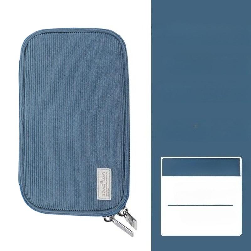 

1Pcs Multifunctional Pencil Case Student Plate Tray Box Corduroy Pencil Box Large Capacity Cute Creative Multi Functional Storage Box синій