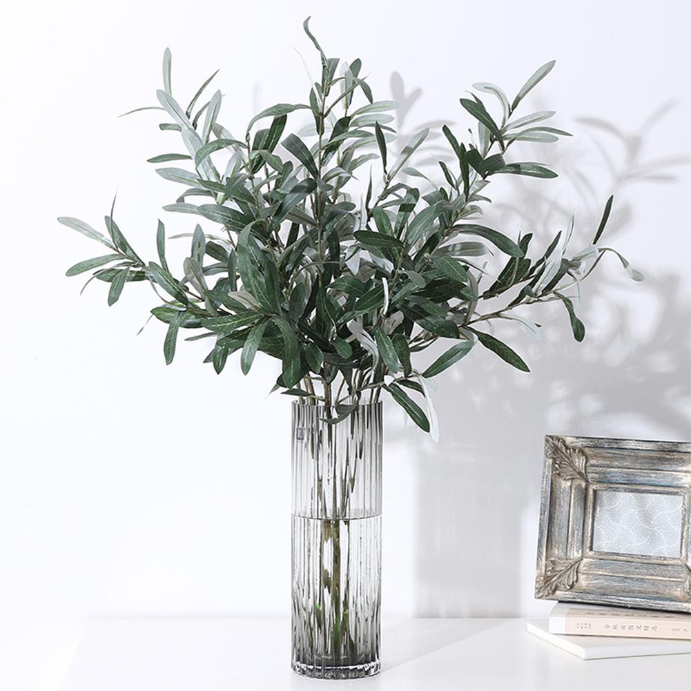 4 Gabeln Simulation Olivenzweig Künstliche Pflanzen Für Café Hochzeit Zuhause Blumenarrangement Dekoration Fotografie Requisiten