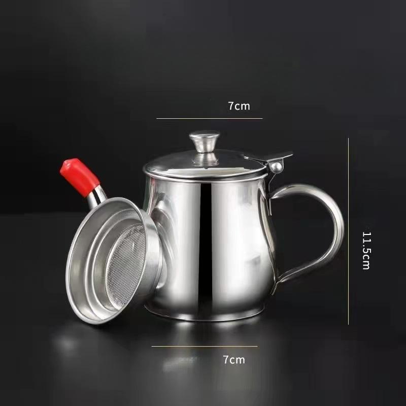 Stainless Steel Oil Control Leakage-Proof Oil Pot With Filter Oil Bottle Kitchen Household