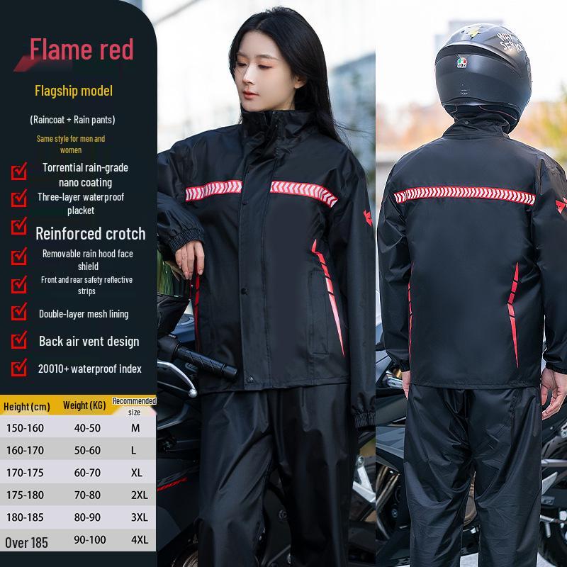 Unisex Long Raincoat Overcoat Set for Hiking & Travel