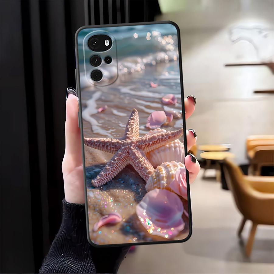 Case for Motorola Moto G71 G22 Edge40 G32 G53 G30 Edge 20 Pro 30 Lite G51 G73 G60s G52 G50 Phone Cover Ocean Scenery Pattern