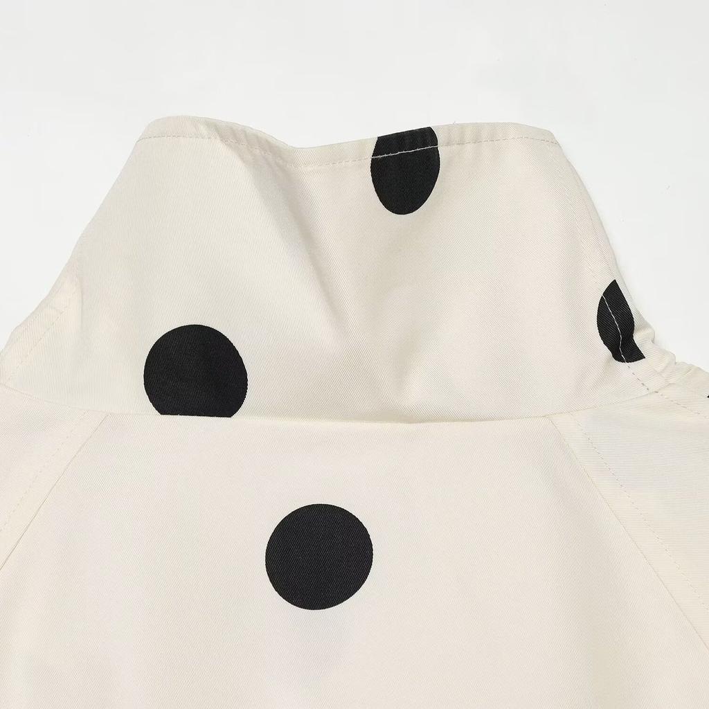 2026 Summer New European and American Cross-border Women's Street Fashion Polka Dot Pilot Jacket W103 90630