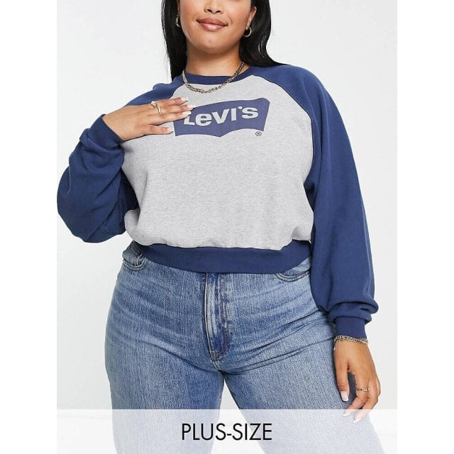 

Винтажный свитшот Levi s Plus серого и синего цветов