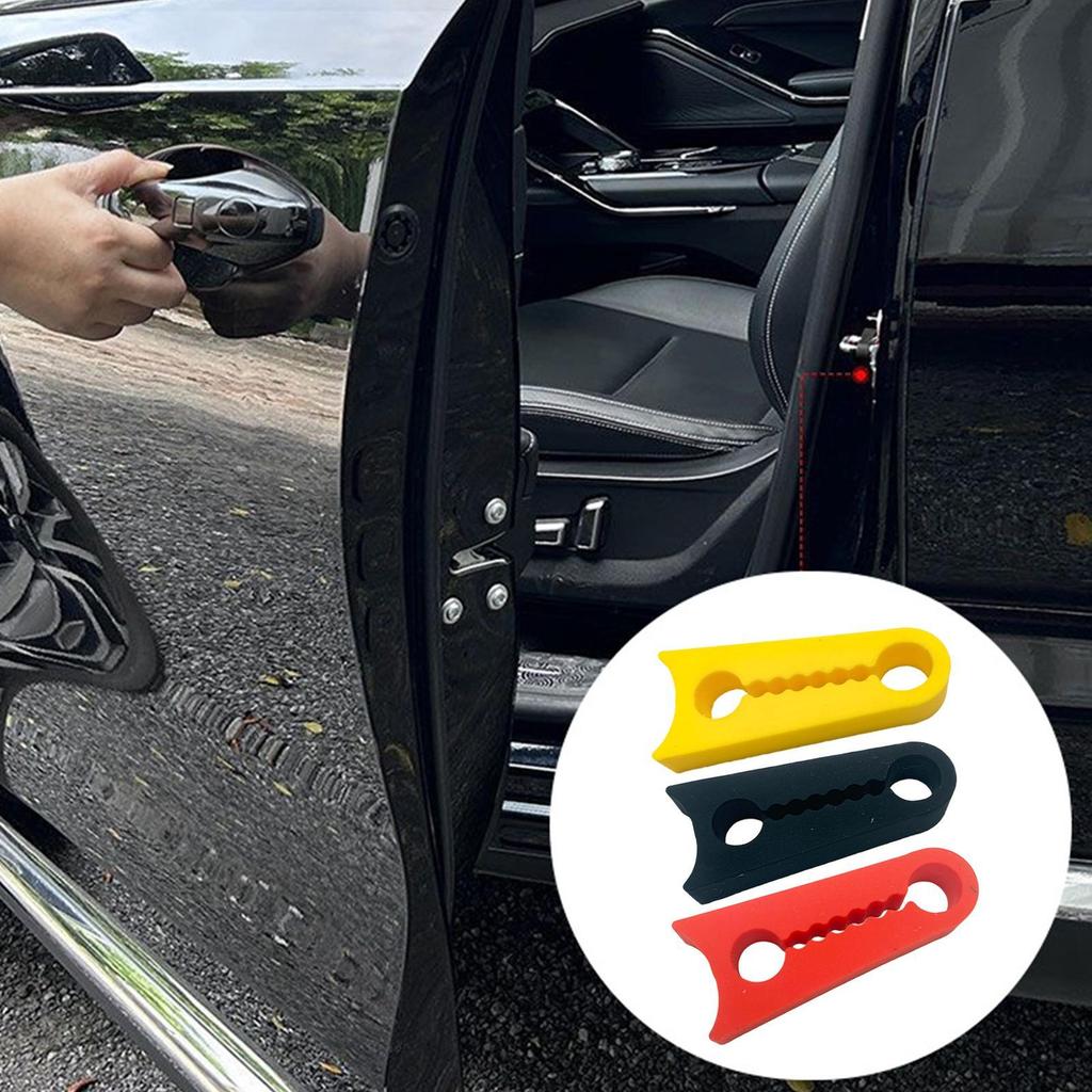 4Pcs Silicone Car Door Lock Sound Deadener Buffer Seal Shock Absorber Car Door Lock Protectors Soundproofing