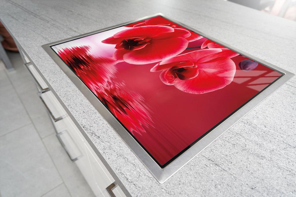 GLASSCHNEIDEBRETT 52x30 ORCHIDEE