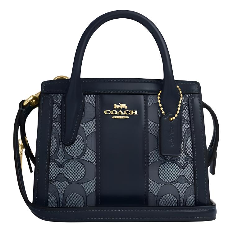 

Coach Andrea 15 Classic Monogram Signature Jacquard Mini Shoulder Crossbody Bag Women bags Blue CU986-IMX1X Basic Set (Bag+Dust Bag)